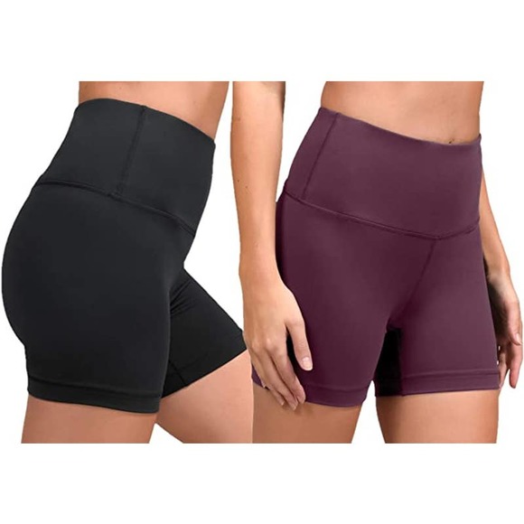 90 Degree By Reflex Pants - 2 pack 90 degree by reflex high waist bike shorts